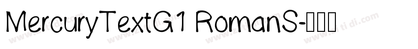 MercuryTextG1 RomanS字体转换